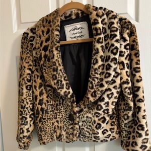 Hardly Worn Zebra Print waist length Woman’s  Jacket  Size M